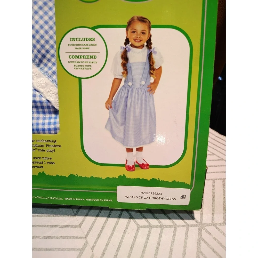 Wizard Of Oz Dorothy Costume Dress Up Set Jakks Pacific Size 4-6x +Accessory New